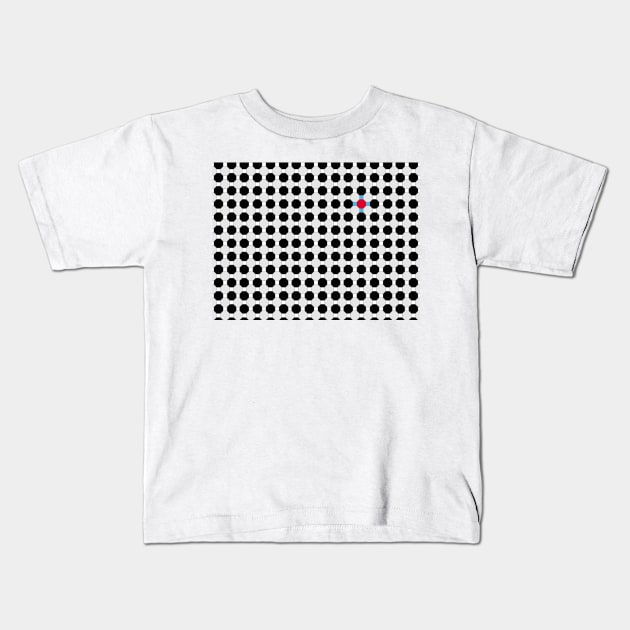 Grey & Red Tiling Tessellation Kids T-Shirt by funmaths